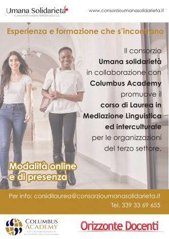 CORSO DI LAUREA IN MEDIAZIONE LINGUISTICA ED INTERCULTURALE PER LE ORGANIZZAZIONI DEL TERZO SETTORE